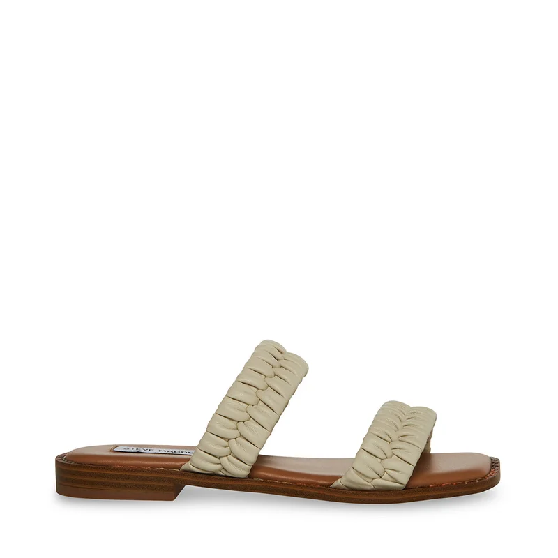 Steve Madden women's ivory flat sandals